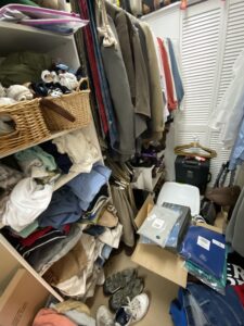 Unorganized closet