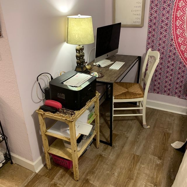 paper organized in home office desk