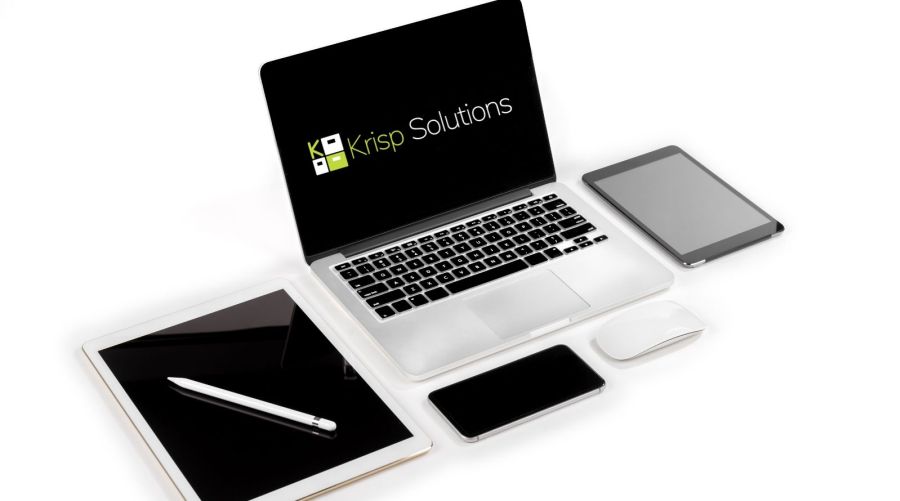 office table with digital tablet, smartphone and laptop