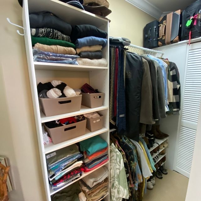 cleaning supplies closet organized